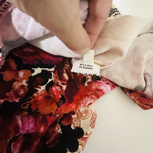 Elegant Floral Midi Dress - Red and Purple - Picture 8 of 13